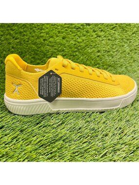 Flux Footwear Adapt Knit Trainer Yellow Womens Size 7.5 Athletic Shoes Sneakers